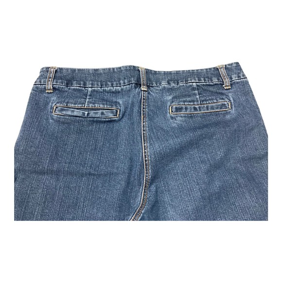 NEW YORK & COMPANY Jeans Women's 16 Low Rise Capri Cropped Dark Wash Denim - Picture 4 of 5